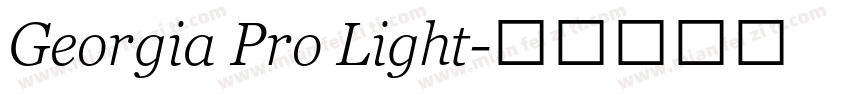 Georgia Pro Light字体转换